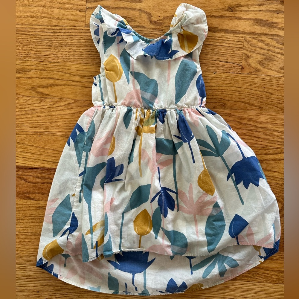 EUC floral tulip hem Tea dress